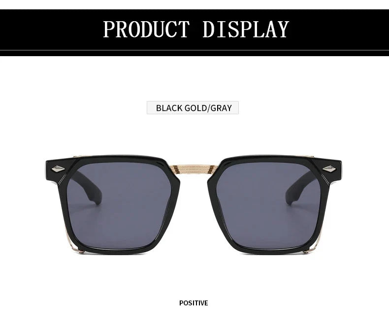 2023 Fashion Punk Sunglasses For Men Vintage Square Steampunk Glasses Luxury Sunglasses Women Trending Sonnenbrille Gafas De Sol