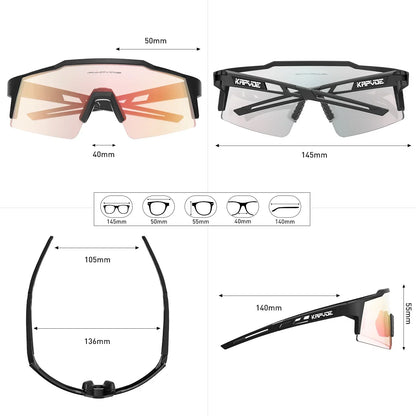 Red Photochromic Cycling Sunglasses for Men Blue Photochromic Cycling Glasses Mountain New Bicycle Goggles Eyewear Sports
