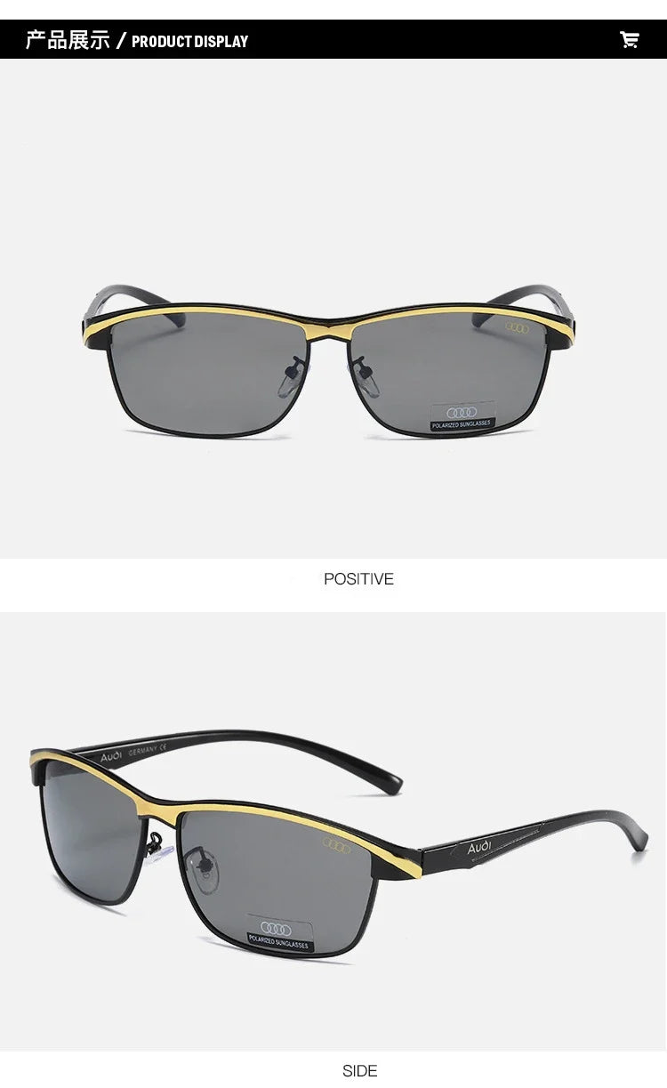 Luxury brands AUDI Sunglasses for Men Polarized Sun Glassesn UV400 Driving Motorcycle Outdoor Cycling Glasses AntiGlare Lens 551