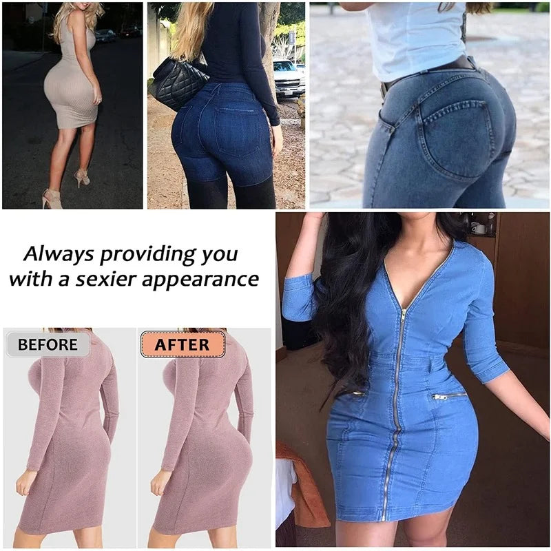 Women's Shapewear Padded Panties Hip Butt Thicker Enhancer Body Shaper Removable 4 Pads Butt Lifter Tummy Control Booty Shorts