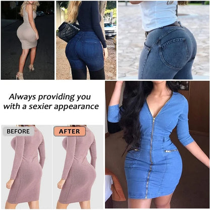 Women's Shapewear Padded Panties Hip Butt Thicker Enhancer Body Shaper Removable 4 Pads Butt Lifter Tummy Control Booty Shorts