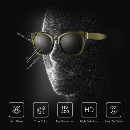 Fashion Original Thick Butterfly Frame Polarized Sunglasses for Women Chunky Uv400 Protection Shade Cat Eye Sun Glasses