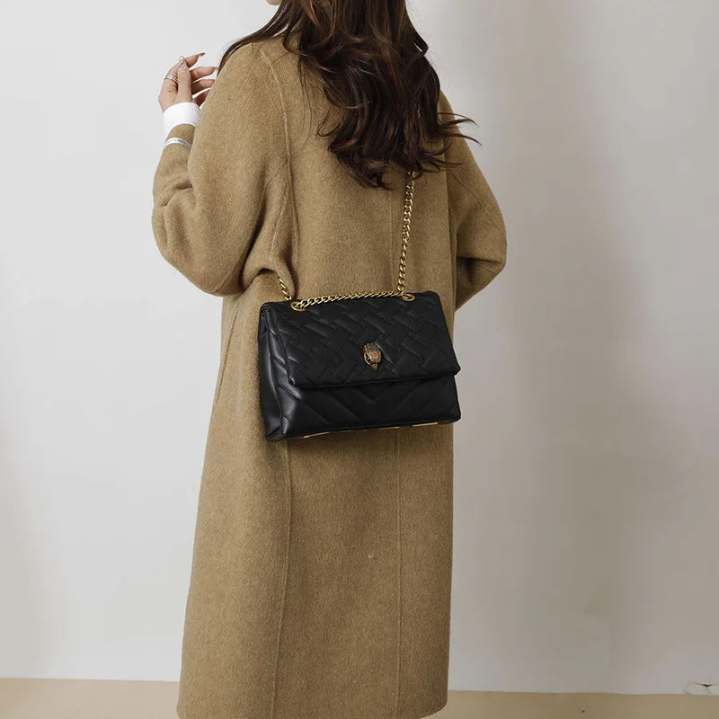 2026 New Women's Bag, Textured Rhombus Embroidery Chain, Versatile Single Shoulder Hot Selling Crossbody