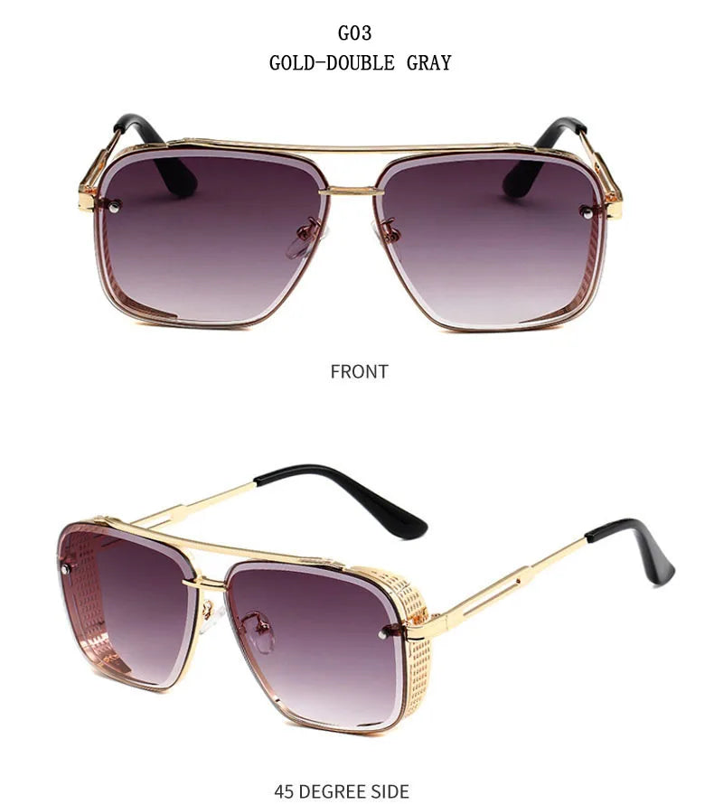 New Punk Square Sunglasses For Men Vintage Fashion Glasses Retro Steampunk Sunglasses Women Trendy Gafas De Sol Hombre Zonnebril