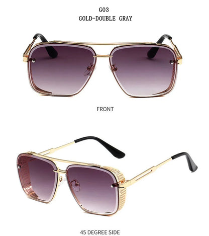 New Punk Square Sunglasses For Men Vintage Fashion Glasses Retro Steampunk Sunglasses Women Trendy Gafas De Sol Hombre Zonnebril