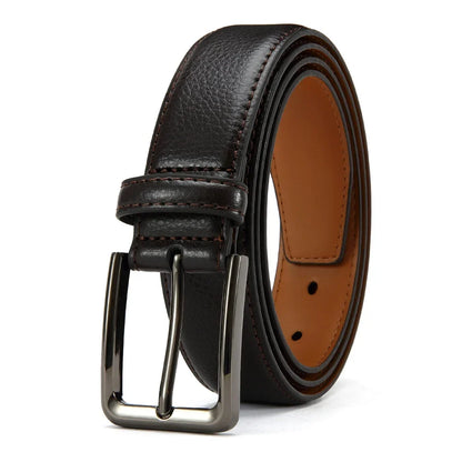 Men Belts High Quality Genuine Leather LONG Large Pin Buckle Metal Automatic Buckle Male Belts Strap Mal 115cm 135cm Size