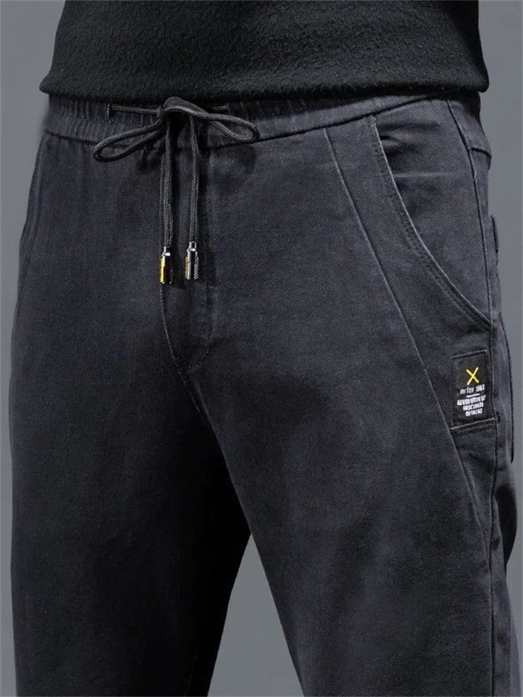 New Man Pants Hip Hop Harem Jeans Men Trousers Loose Joggers Denim Casual Sweatpants Korea Trousers Streetwear Men Clothing