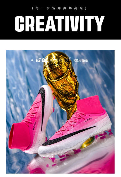 New Men Football Boots Women Professional Soccer Shoes Hot Sale TF/FG Sneakers Unisex High-quality Futsal Cleats Ultralight