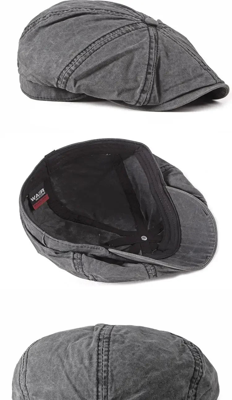 Denim Peaked Cap Men's Women's Beret Hat New Fashion Newsboy Caps Outdoor Streetwear Washed Casual Vintage Boina Hats