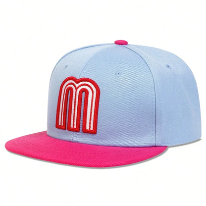 Unisex M Letter Embroidery Hip-hop Hats Outdoor Adjustable Casual Baseball Caps Sunscreen Hat