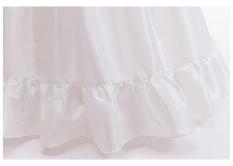 Kids Conjuring Halloween Costume Horror Doll Annabelle Cosplay Girl Dresses Rose Embroidery Baptismal Dress Girls Party Dresses