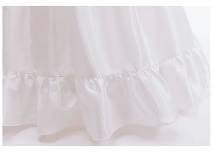 Kids Conjuring Halloween Costume Horror Doll Annabelle Cosplay Girl Dresses Rose Embroidery Baptismal Dress Girls Party Dresses