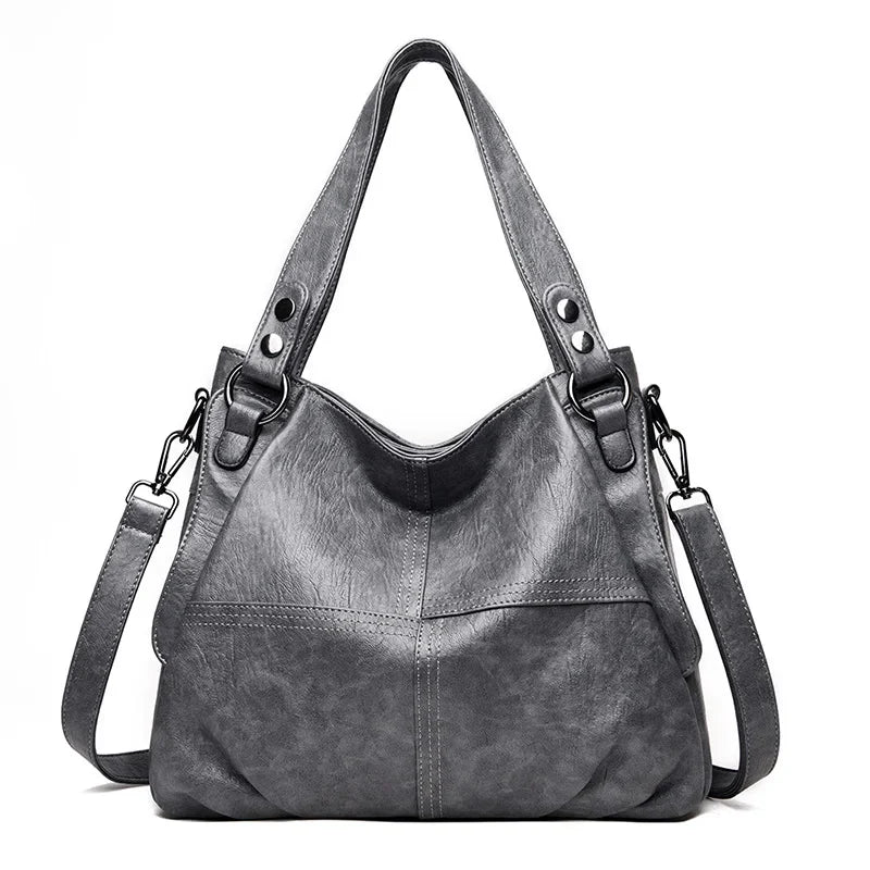 2024 Trend Large Capacity Genuine Tote Shoulder Bags Fashion Top-Handle Bag High Quality Leather Sac Casual Design Handbag Purse