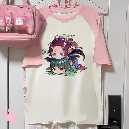 Apothecary Diaries tshirt girl Colorful kawaii Vintage streetwear tshirt streetwear 80s University Colorful women