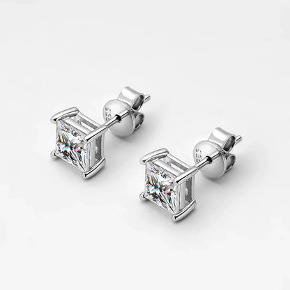 Real 1 Carat D Color Moissanite Stud Earrings For Women Top Quality 100% 925 Sterling Silver Sparkling Wedding Jewelry Hot