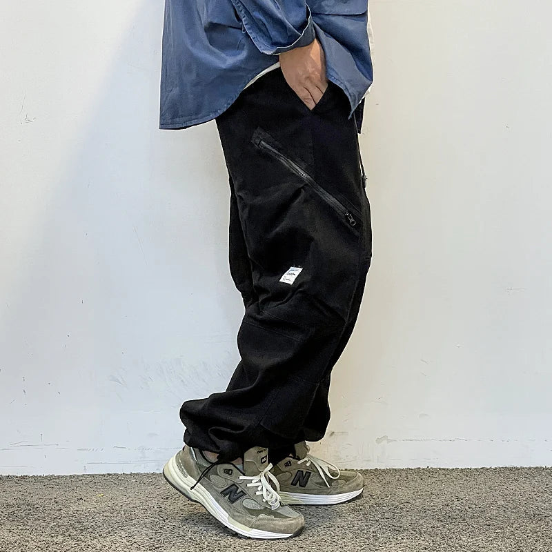 American Streetwear Army Green Cargo Pants For Men High Quality Hip Hop Skateboard Baggy Pants Korean Fashion Trousers Male