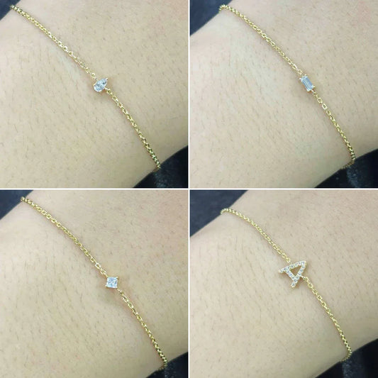 Bracelets en moissanite GRA certifiés D VVS1 pour femme 14-20cm, délicats, assortis, en argent sterling 925 plaqué or 18 carats