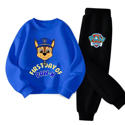 Boys Sport Pullover Long Pant Two Piece Set PAW Patrol Children's Hoodies Sets Spring New Kids Casual Tracksuit Sweatsuit