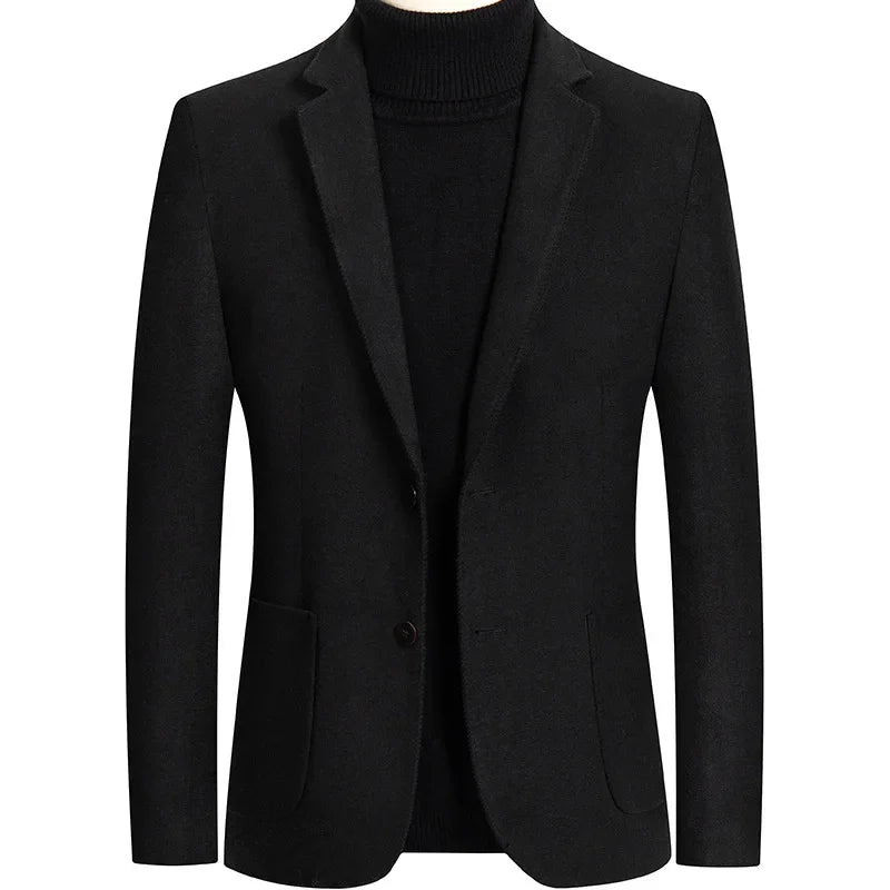 New Spring Men Cashmere Blazers Suits Jackets Business Casual Wool Suit Coats Quality Male Slim Fit Blazers Jackets Coats 4XL