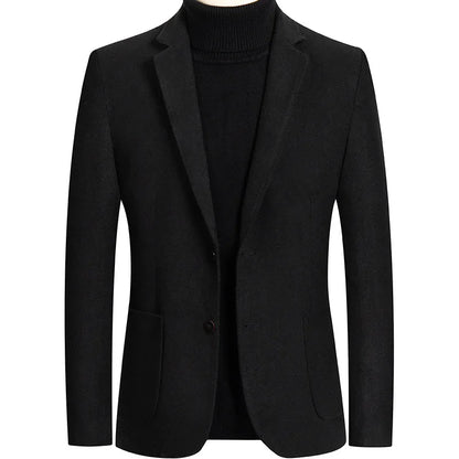 New Spring Men Cashmere Blazers Suits Jackets Business Casual Wool Suit Coats Quality Male Slim Fit Blazers Jackets Coats 4XL