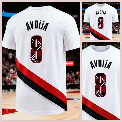 2026 Men's Deni Avdija 3D AI Basketball Jersey Youth Training Quick Dry Sportswear for Men Lightweight Breathable Sports Top