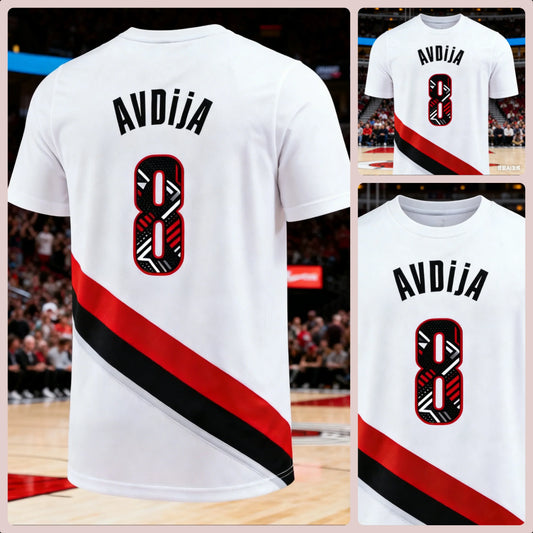 2026 Men's Deni Avdija 3D AI Basketball Jersey Youth Training Quick Dry Sportswear for Men Lightweight Breathable Sports Top
