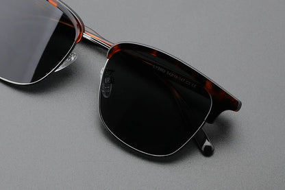 Europe and The United States Retro Sunglasses Classic Large Frame Men's Sunglasses Polarized UV Protection Travel Shading Mirror