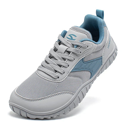 Wide Toe Shoes Mens Womens Artificial Leather Running Sneakers Lace Up Lightweight Breathable Walking Shoes