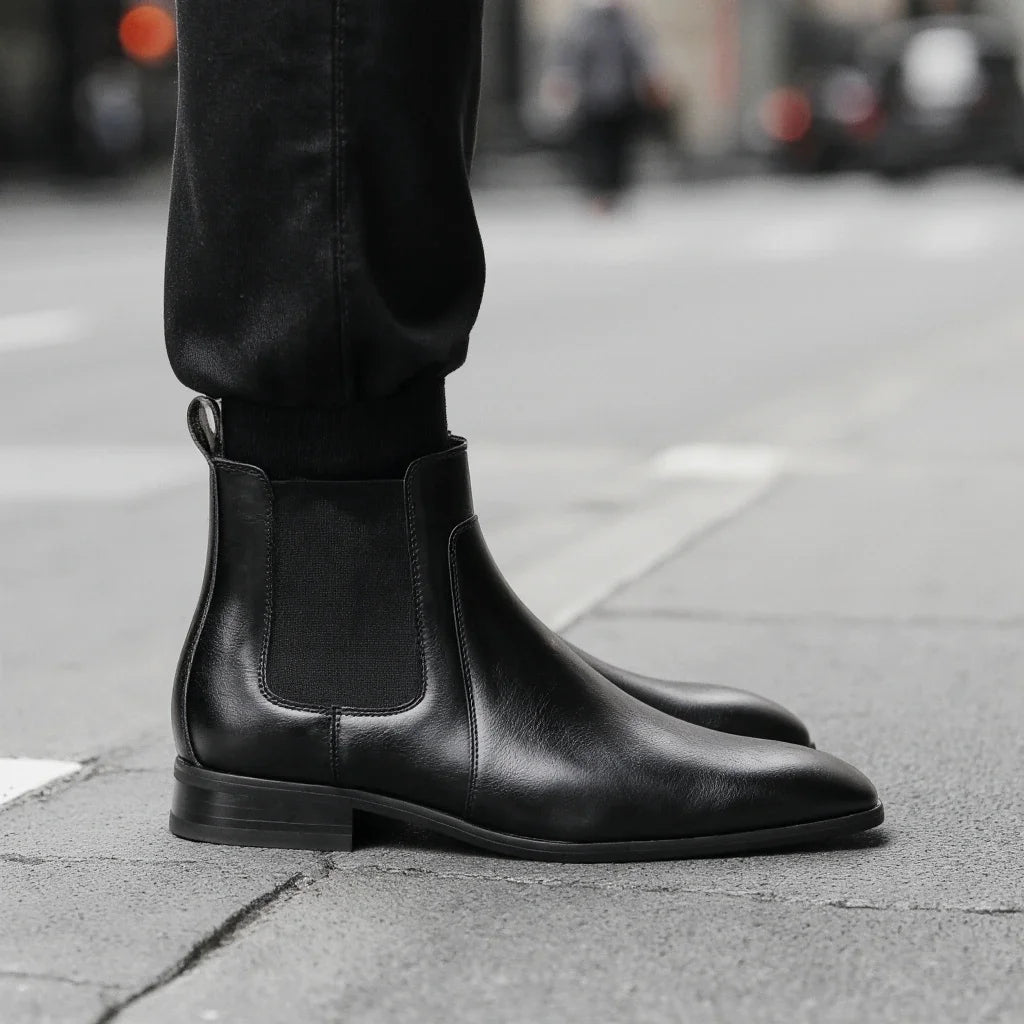 Men Boots Casual 2026 Fashion Brand Comfortable Boots Leather Chelsea boots