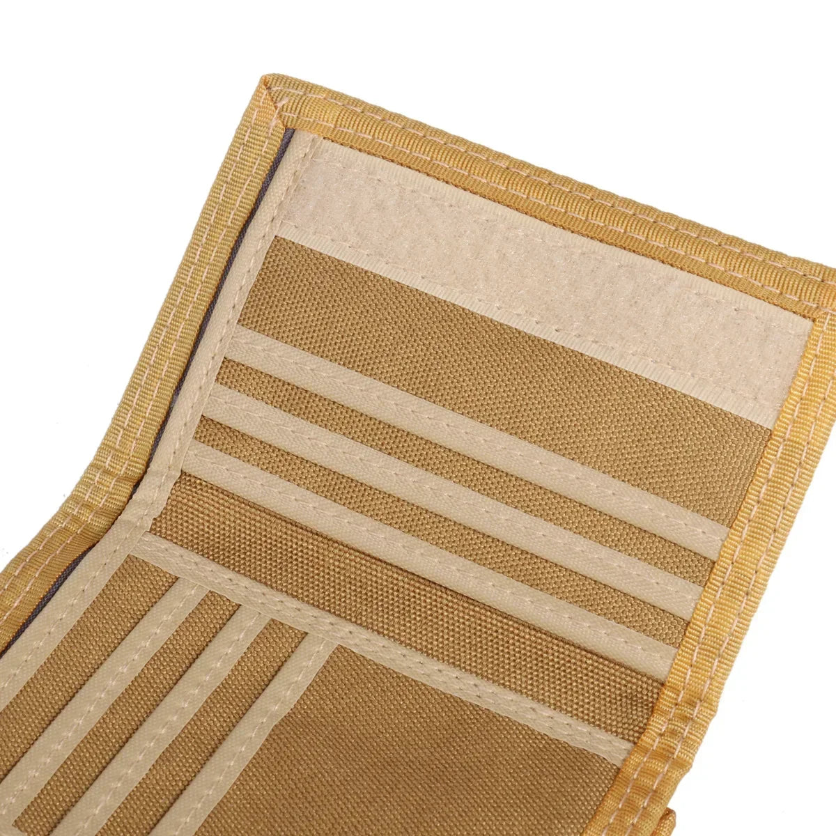 Men'S 5 Colors Korean Tri-Fold Coin Purse Canvas Wallet Solid Color Fashion Slim Multifunctional Classic Portable Card Holder