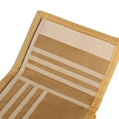 Men'S 5 Colors Korean Tri-Fold Coin Purse Canvas Wallet Solid Color Fashion Slim Multifunctional Classic Portable Card Holder