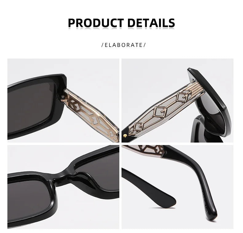 Korean Style Square Sunglasses UV400 Protection Tortoiseshell Shades Fashion Streetwear Men Sun Glasses Eyewear for Women Gafas