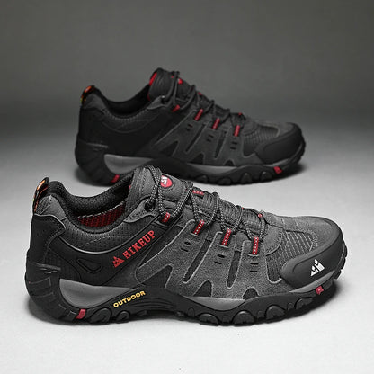 Men's Hiking Shoes Suede Leather Outdoor Shoes Wear-resistant Men Trekking Walking Hunting Tactical Sneakers