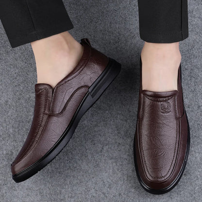 Leather Fashion Business Shoes Men Luxury Brand Mens Comfortable Loafers Handmade Men Casual Shoes New All-match Flats for Men