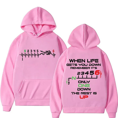 New 1N23456 Motorcycle Gear Biker Heartbeat Hoodies For Women Men Autumn And Winter Casual Sports Ladies Hoodie Tops