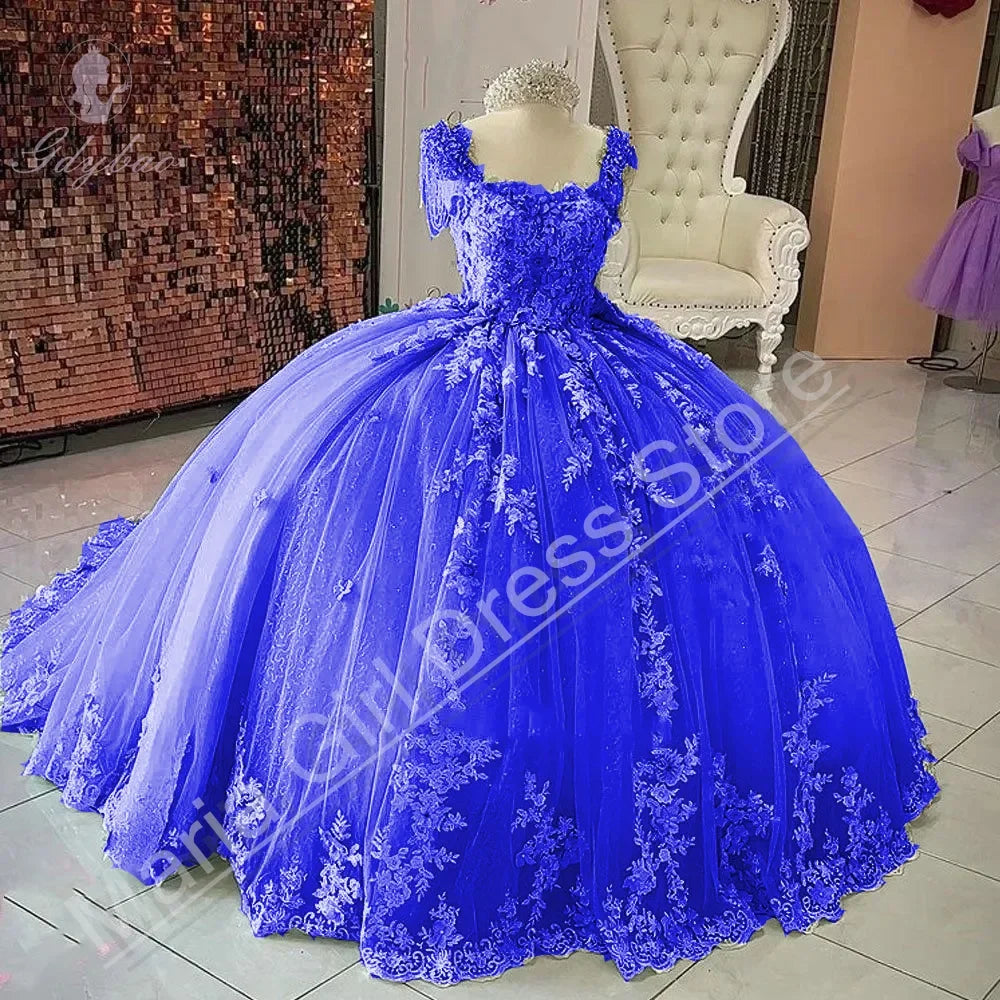 Beautiful Flower Girl Dresses Fluffy Mesh For Wedding Beaded Floral Lace Appliques Kids Pageant Gowns Customize