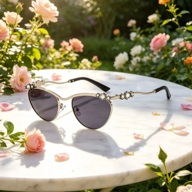 Y2K New Luxury Sunglasses Women Rhinestones Cat Eye Ins Party Fashion Sun Glasses UV400 Sun Shades Lentes De Sol Mujer Sunglass