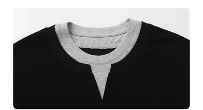 Korean Women Sweatshirts Loose Casual New Contrast Splicing Hoodie Female Top Woman T Shirt Pullover Spring Autumn 2025