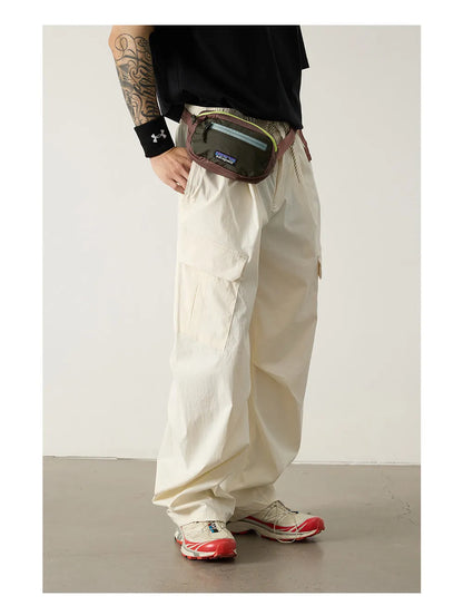 Unisex Outdoor Quick Dry Lightweight Techwear Hiking Cargo Pants Loose Fit Casual Sports Spring Summer Thin Long Pants Trendy