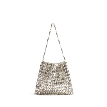 Handmade Bead Bag Bead Glitter Woven Phone Bag Luxury Bags for Women Shiny Sequins Shoulder Crossbody Bag Evening Hobos