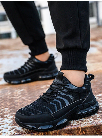 New 2024 Fashion Steel Toe Work Safety Shoes For Men Anti-smash Anti-puncture Indestructible Sneakers Protective Male Footwear