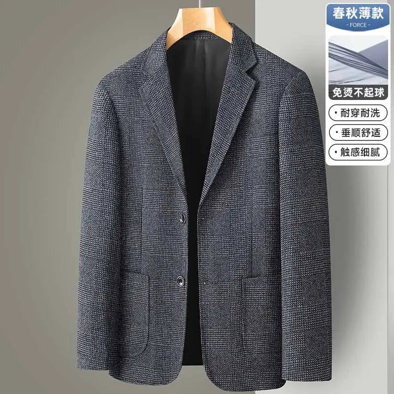 2025 New Business Dinner Gentleman Slim Gentleman Group Dress Fashion Men British Style Dress Best Man Plaid Plaid Plaid Blazer
