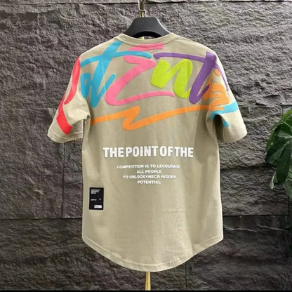 Summer Elegant Fashion Harajuku Slim Fit Ropa Hombre Loose Casual All Match Tshirts O Neck Insert Printed Short Sleeve T-shirts