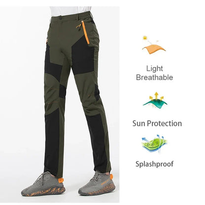 Quick Dry Hiking Pants Men Outdoor Running Camping Climbing Waterproof Mountain Trousers Stretch Lightweight Pants