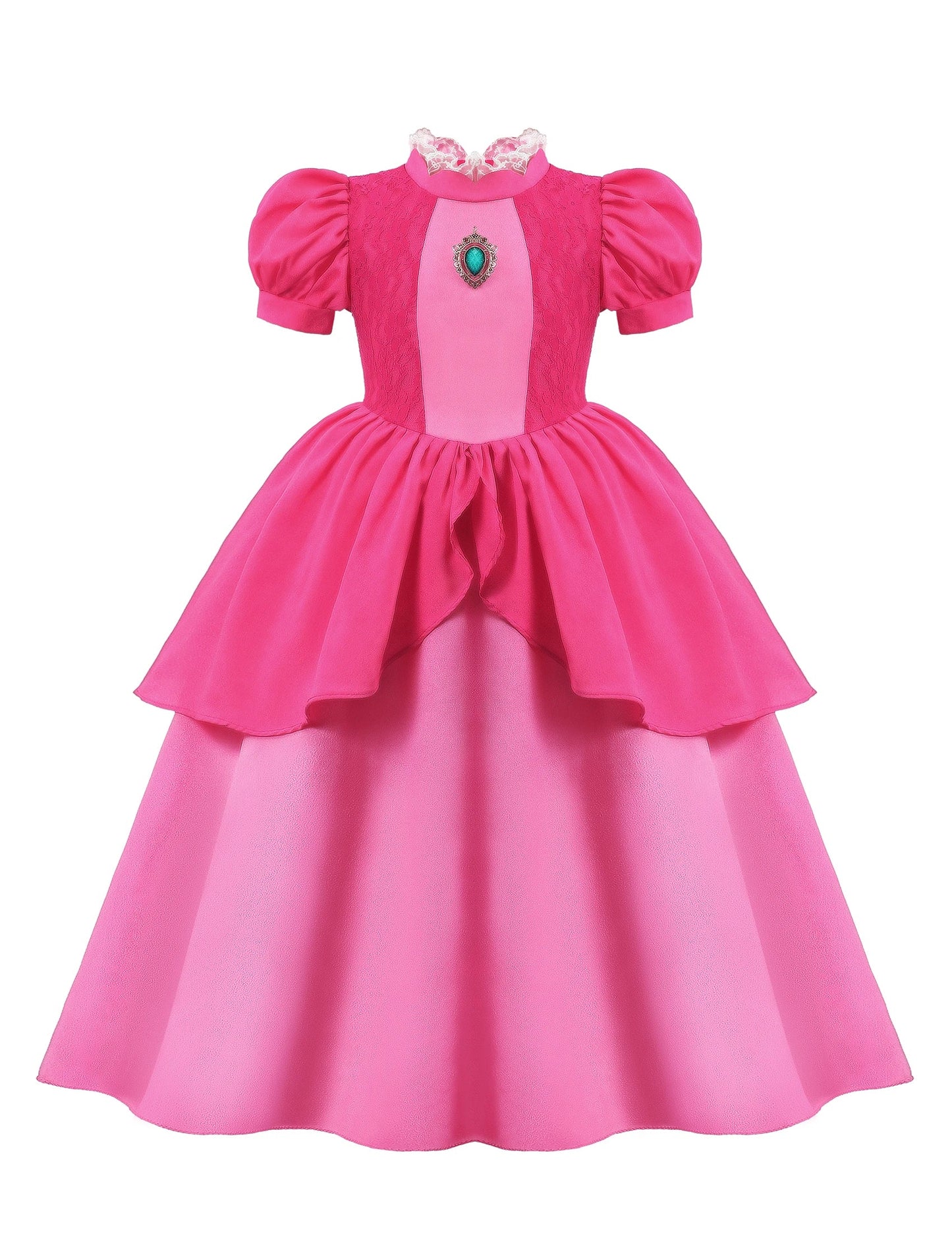 Summer Deluxe Princess Snow White Gown with Cape Girls Fairy Kids Cosplay Costume Toddler Carnival Apparel Halloween Dress up