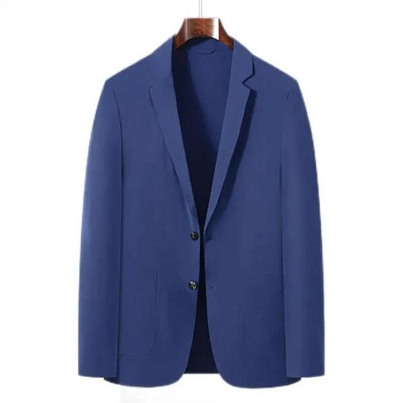 Spring Summer Casual Sunscreen Blazers Men Lightweight Solid Fashion Suit Coat Thin Male Business Single Breasted Blazer Outwear