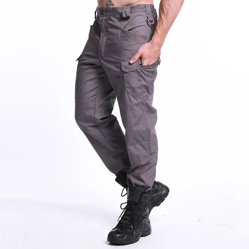 Men New Tactical Pants Multiple Pockets Waterproof Abrasion Resistant Cargo Trousers Outdoors Hiking Climbing Training Pant
