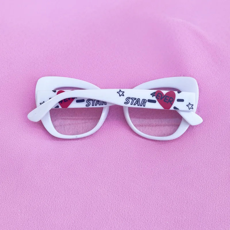 Ins 2025 New Hand-drawn Graffiti Sunglasses Unique Text Personality Fashion Sun Glasses Women Men Cat Eye Gafas De Sol UV400
