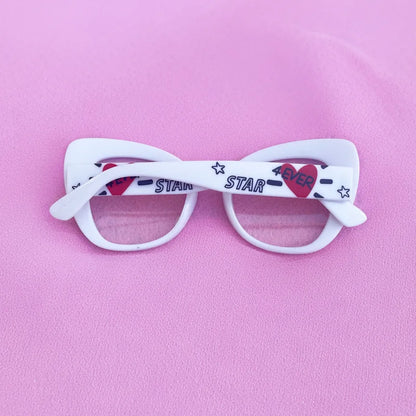 Ins 2025 New Hand-drawn Graffiti Sunglasses Unique Text Personality Fashion Sun Glasses Women Men Cat Eye Gafas De Sol UV400