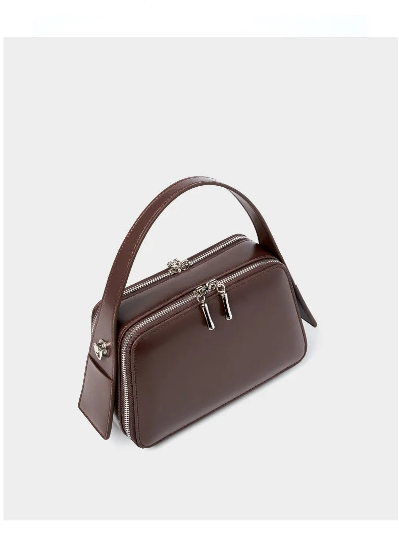 underarm cowhide Genuine leather handbags women vintage shoulder bag female crossbody bags luxury high quality 2026